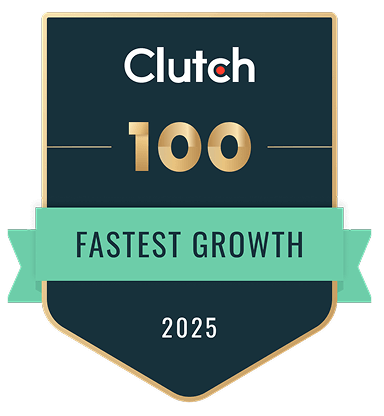 Clutch Top 100 Fastest-Growing Companies 2025 Award Icon - Official Recognition